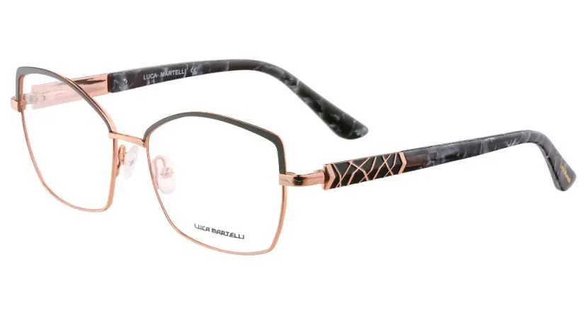 Dámská brýlová obruba Luca Martelli LM1227 Col. 01 - šedá/zlatorůžová