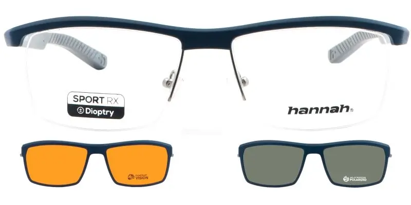 Pánská sportovní brýlová obruba HANNAH clip-on 6708 TR3