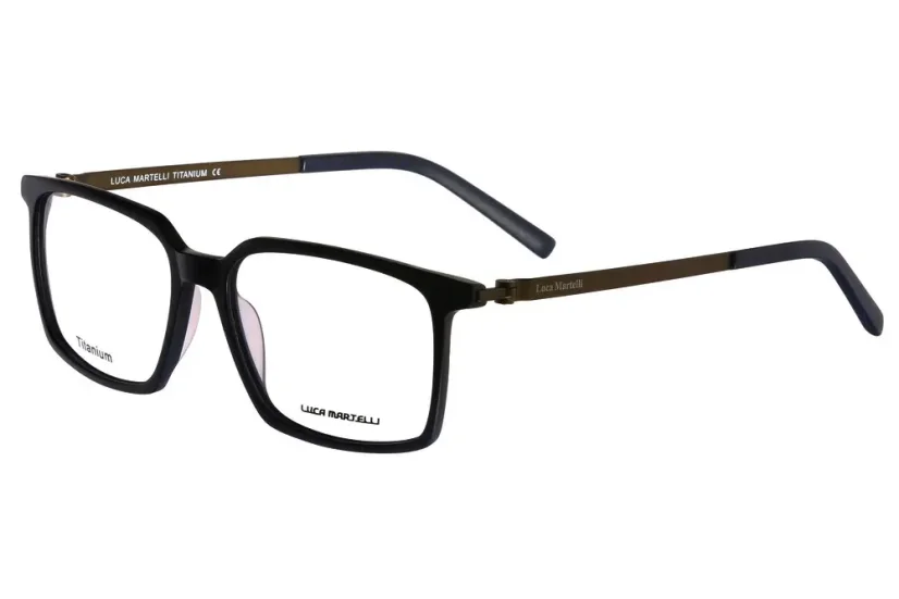 Pánská brýlová obruba Luca Martelli Titanium LM2201 COL. 02 - černá/hnědá