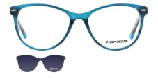 Dámská brýlová obruba s polarizačním slunečním klipem HANNAH 6712 C04 - modrá (tyrkysová)černá