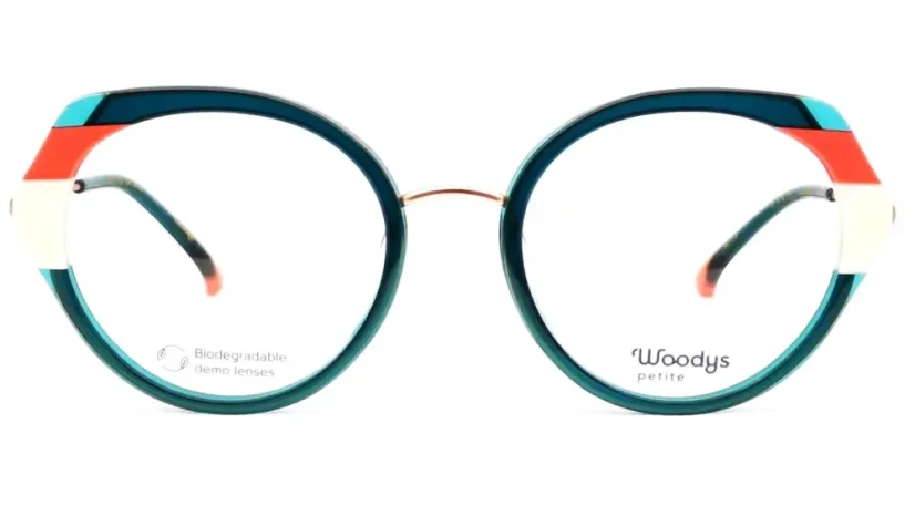Dámská brýlová obruba WOODYS 240904 CASSINA 04 - tyrkysová/červená/bílá/zlatá