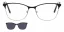 Dámská brýlová obruba se slunečním klipem MONDOO clip-on 0587 c02 - černá/zlatá