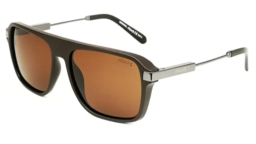 Pánské sluneční brýle EXCCES Polarized EX677-C03 - tmavě hnědá/šedá (hnědé zabarvení)
