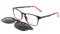 Dětská brýlová obruba se slunečním klipem (2v1) Cooline 132 matt - černá/růžová