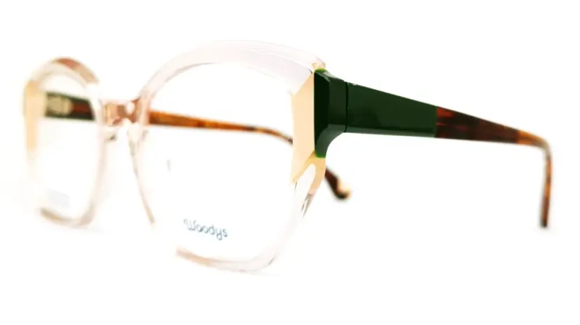 Dámská brýlová obruba Woodys 240901 MIDWAY 03 - čirá/krémová/khaki/hnědá