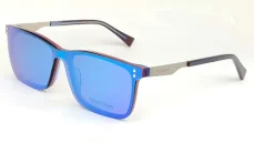 Pánská brýlová obruba s magn.klipy Roberto Carrer RC 1096 c2 - tmavě modrá/vínová