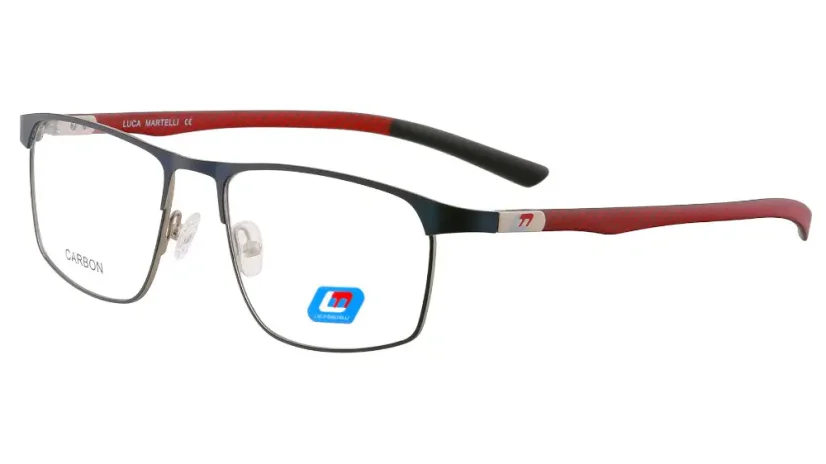 Pánská brýlová obruba Luca Martelli Sport collection LMS073 Col. 04 - tmavě modrá/kovová/červená