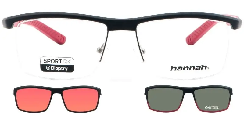 Pánská sportovní brýlová obruba HANNAH clip-on 6708 TR4