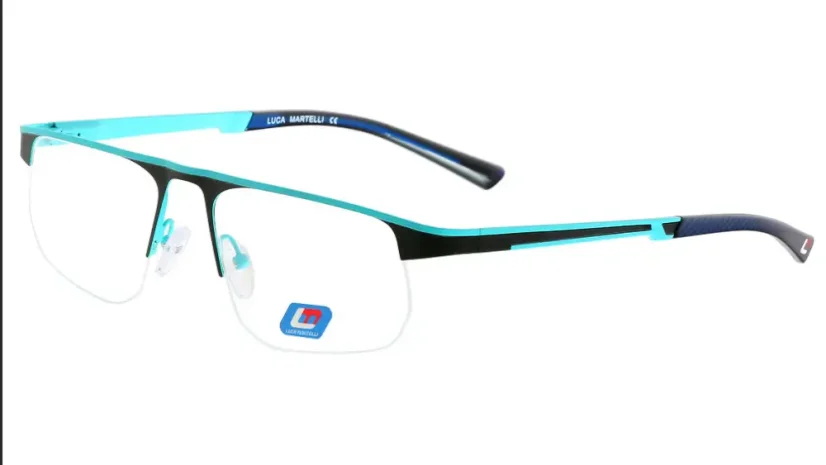 Pánská brýlová obruba Luca Martelli Sport Collection LMS 065 Col. 01 - černá/tyrkysová