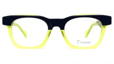 Stylová brýlová obruba Finesse FI 045 c2 - tmavě modrá/žluto-zelená