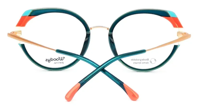 Dámská brýlová obruba WOODYS 240904 CASSINA 04 - tyrkysová/červená/bílá/zlatá