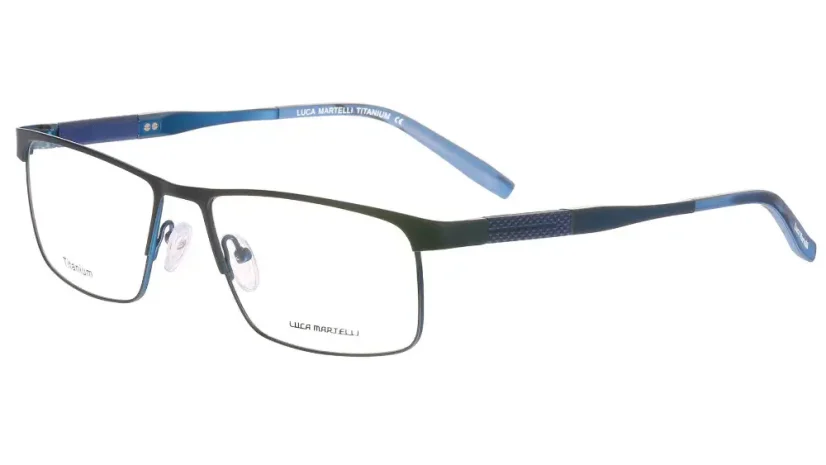 Pánská brýlová obruba Luca Martelli Titanium LM22 2 Col. 02 - černá/modrá