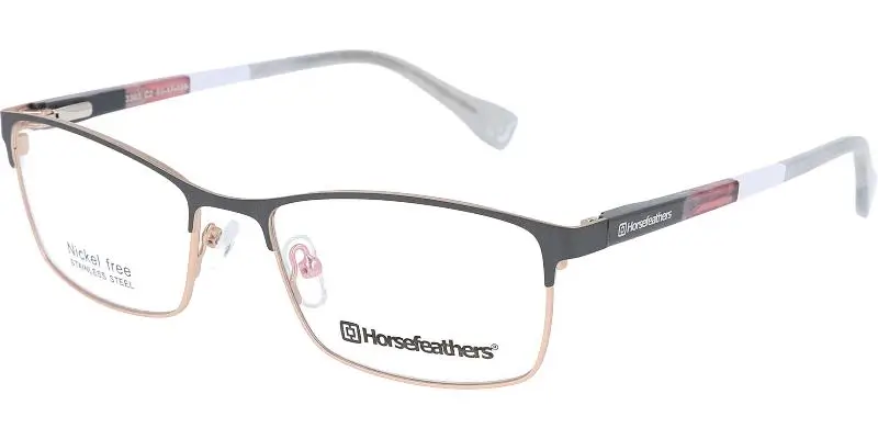 Junior brýlová obruba HORSEFEATHERS 3303 c2 - šedá/zlatá/bílá