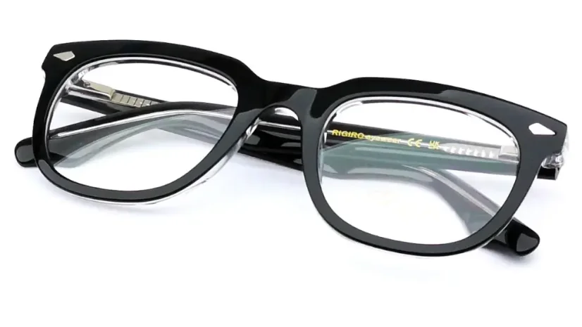 Brýlová obruba se slunečním polarizačním klipem (2v1) Rigiro RGR-23030 c5 black/crystal