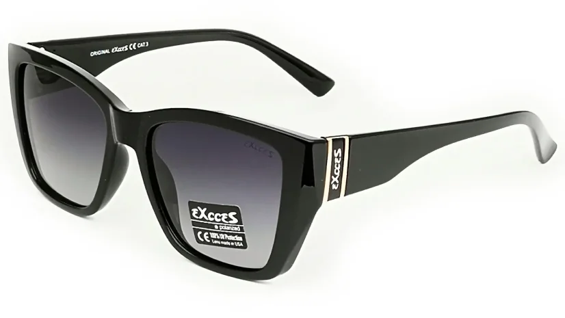 Dámské sluneční brýle EXCCES Polarized EX656 C01 - černá/zlatá