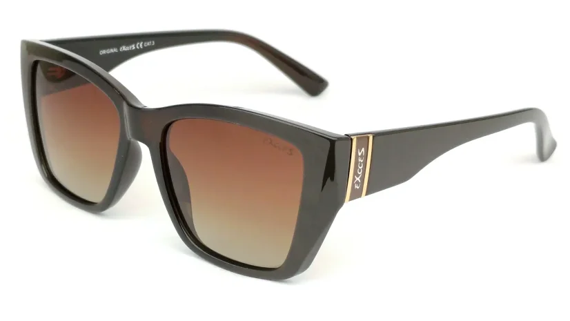Dámské sluneční brýle EXCCES Polarized EX656-C02 - hnědá