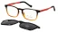 Dětská brýle se slunečním polarizačním klipem (2v1) Cooline 190 c8 black/orange - černá/oranžová/červená