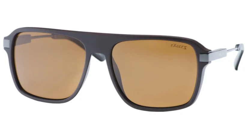 Pánské sluneční brýle EXCCES Polarized EX677-C03 - tmavě hnědá/šedá (hnědé zabarvení)