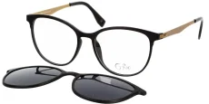 Brýle se slunečním klipem Cooline 159 c1 m.black-brass Brýle se slunečním klipem Cooline 159 c1 m.black-brass