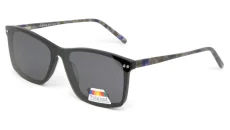 Dámská brýlová obruba s polarizačním slunečním klipem Eleven ELE1612 C3 - černá/modrá/hnědá