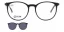 Brýle se slunečním klipem MONDOO clip-on 0614 c3 černá/stříbrná