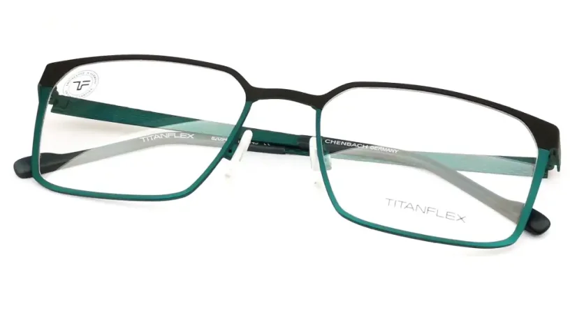 Pánská brýlová obruba TITANFLEX 820947 17 - černá/tyrkysová