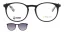Brýlová obruba se slunečním klipem 2v1 POINT 6070 U06