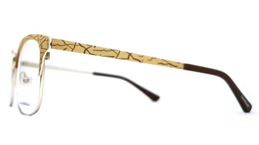 Dámská brýlová obruba Luca Martelli LM 211 C3 - béžová/hnědá/kovová