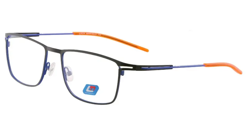 Pánská brýlová obruba Luca Martelli Sport collection LMS075 Col. 01 - černá/modrá/oranžová