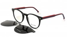 Brýlová obruba se slunečním klipem PARIS CLUB PC20019-10 černá-červená