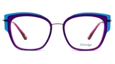 Dámská brýlová obruba Woodys MARION 03 - modrá/fialová/zlatá
